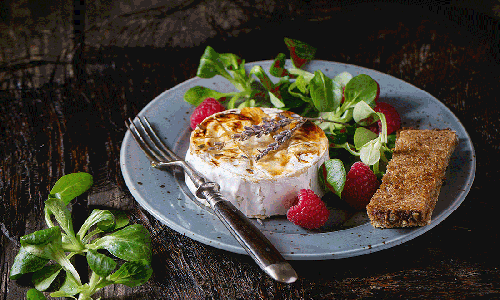 Gebratener Ziegenkäse mit Beeren-Soße