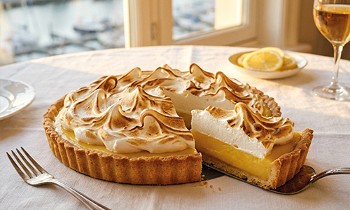 Tarte au Citron mit Baiser-Haube