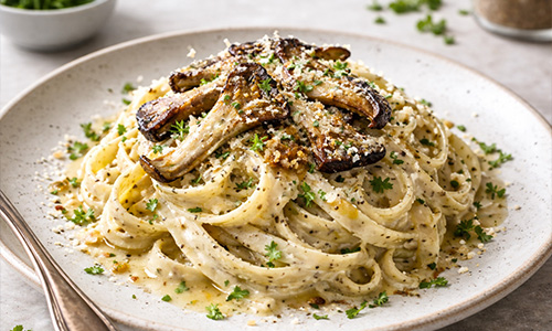 Trüffel-Tagliatelle mit Austernpilzen